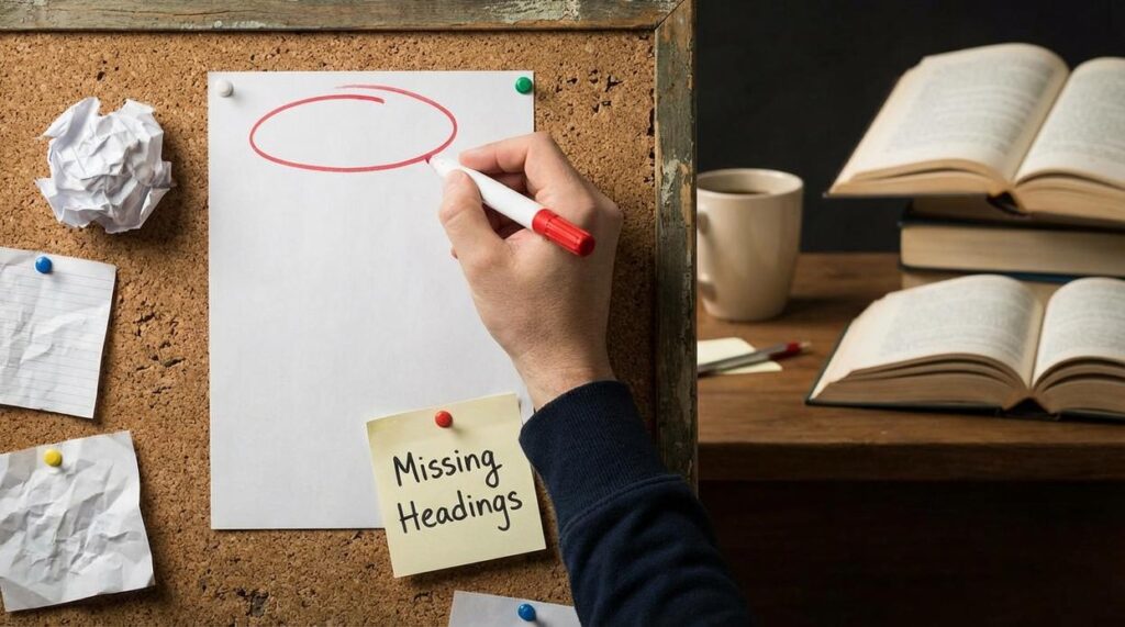 Missing Headings